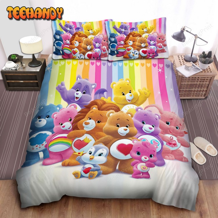 Care Bears With Rainbow &amp Penguin Duvet Cover Bedding Sets