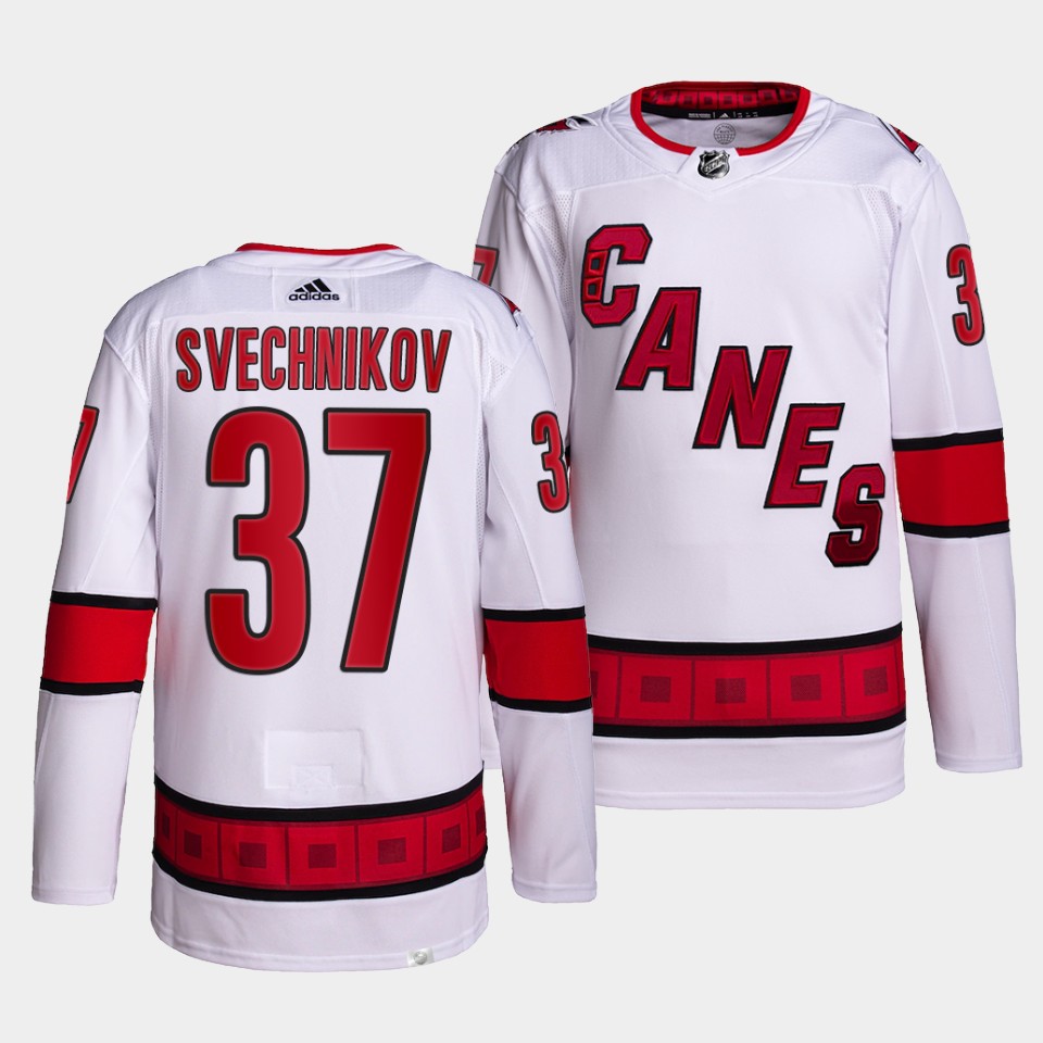 Carolina Hurricanes Andrei Svechnikov Away White Jersey