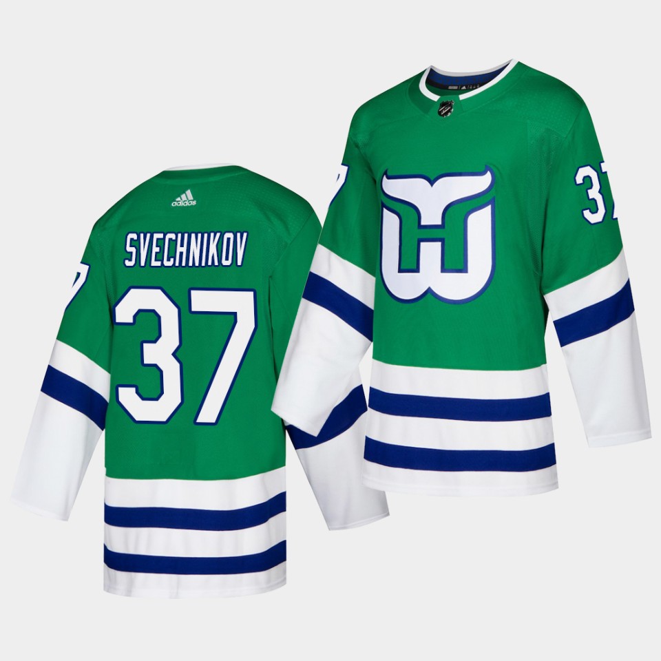 Carolina Hurricanes Andrei Svechnikov Whalers Night Adidas Green Jersey