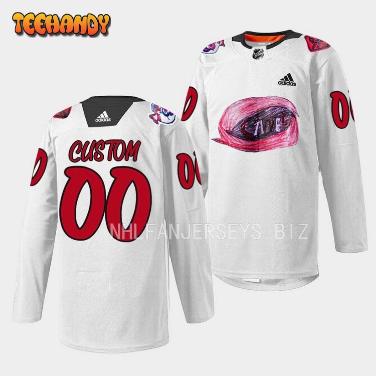 Carolina Hurricanes Custom 2023 Kids Day White Jersey