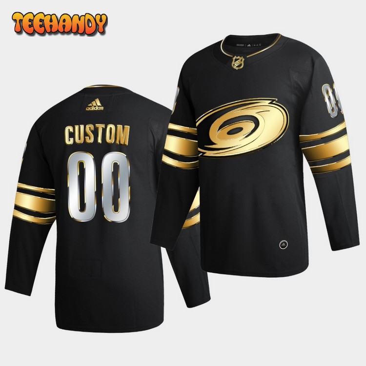 Carolina Hurricanes Custom Golden Edition Limited Black Jersey