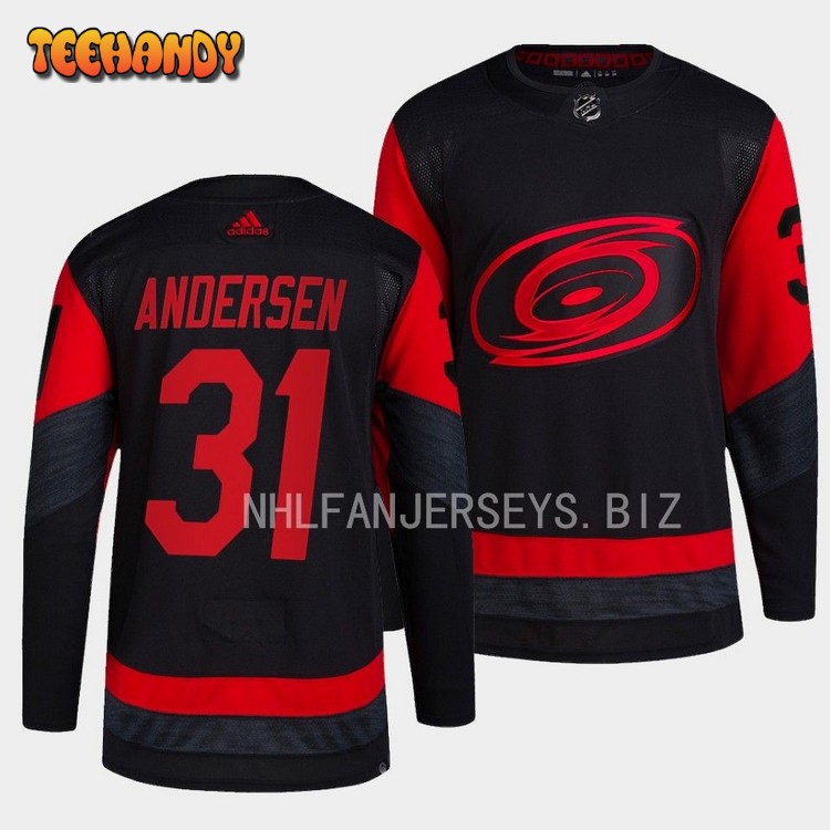 Carolina Hurricanes Frederik Andersen 2023 Stadium Series Black Jersey