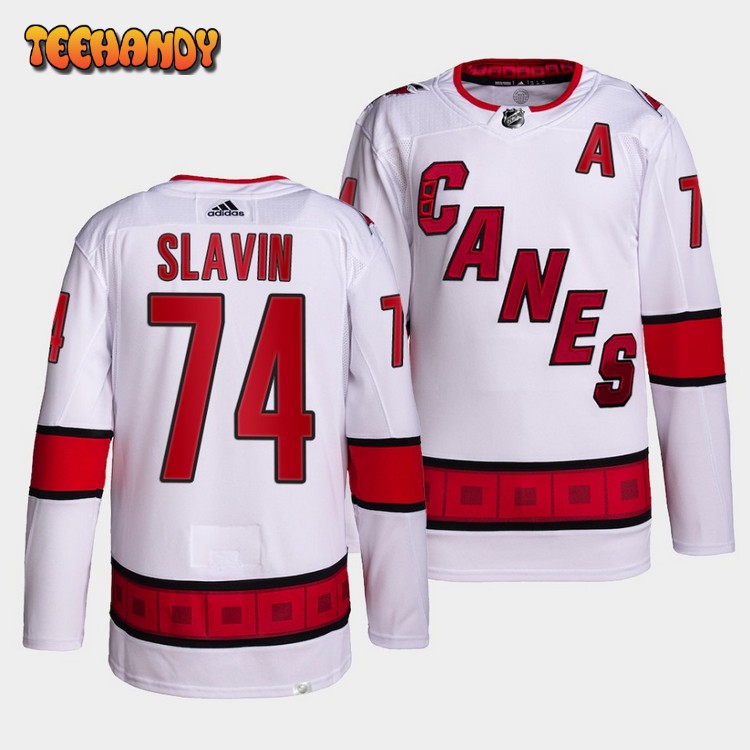 Carolina Hurricanes Jaccob Slavin Away White Jersey