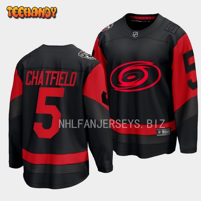 Carolina Hurricanes Jalen Chatfield 2023 Stadium Series Black Jersey