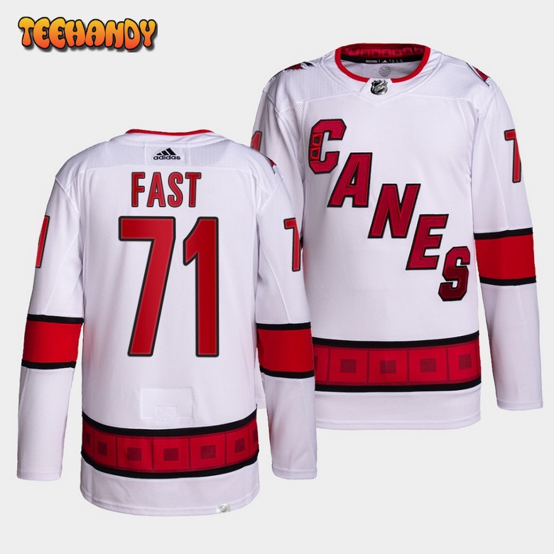 Carolina Hurricanes Jesper Fast Away White Jersey