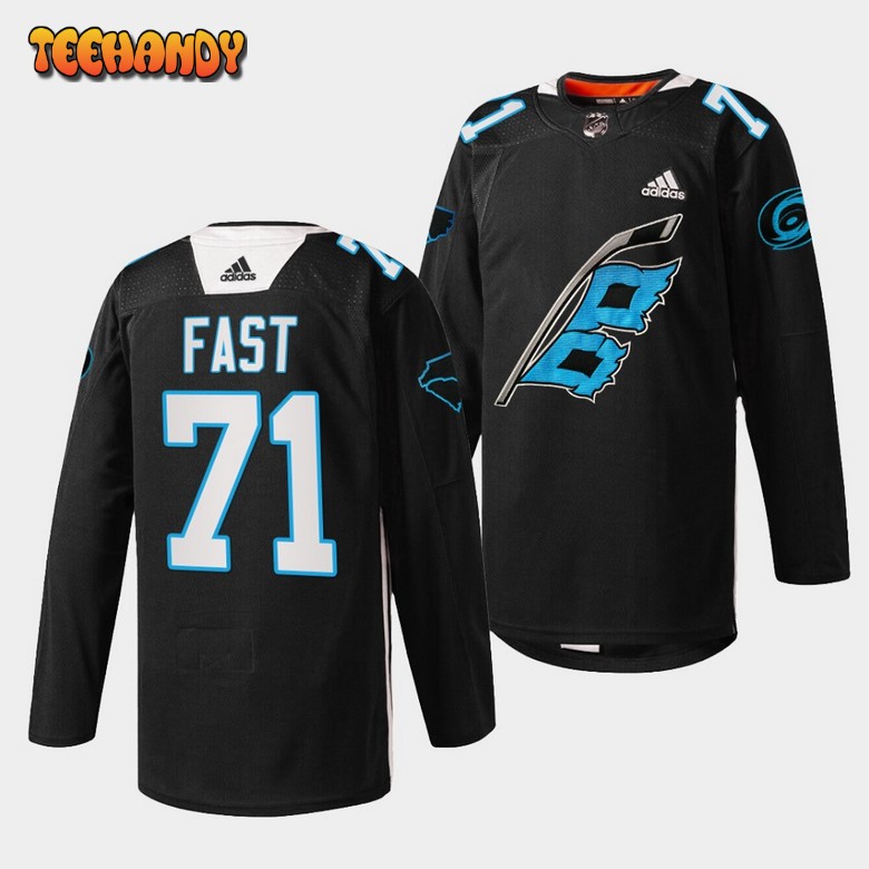 Carolina Hurricanes Jesper Fast Panthers Night Black Jersey