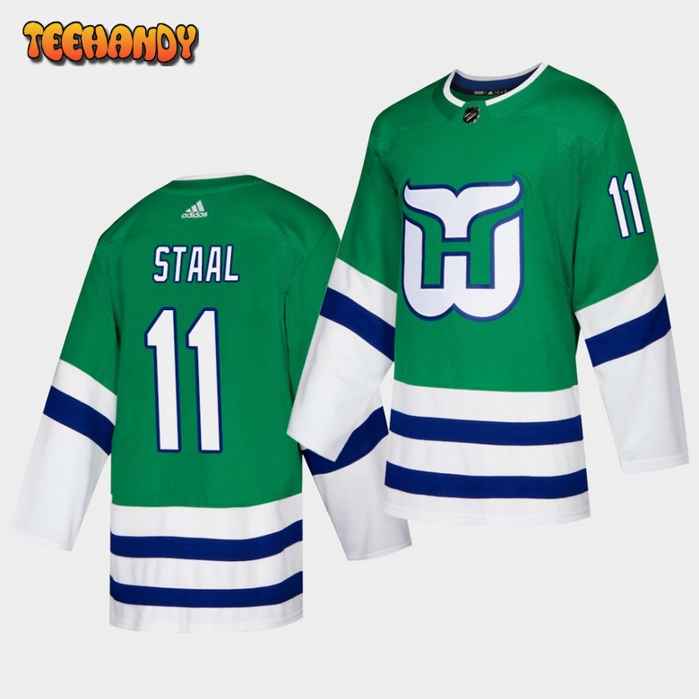 Carolina Hurricanes Jordan Staal Whalers Night Adidas Green Jersey