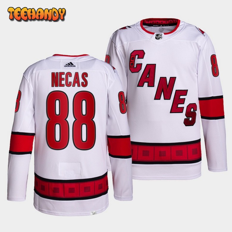 Carolina Hurricanes Martin Necas Away White Jersey