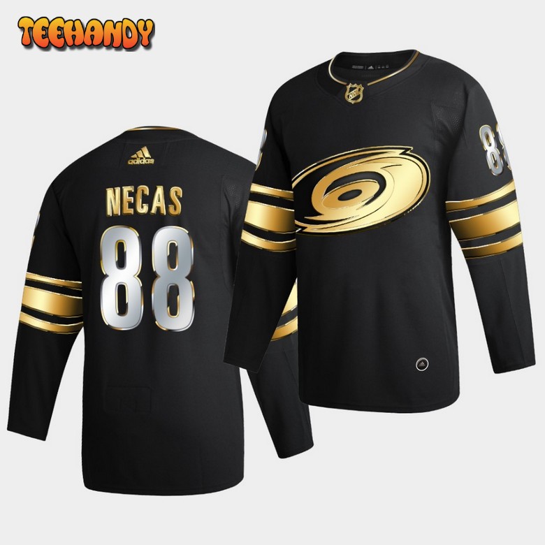 Carolina Hurricanes Martin Necas Golden Edition Limited Black Jersey