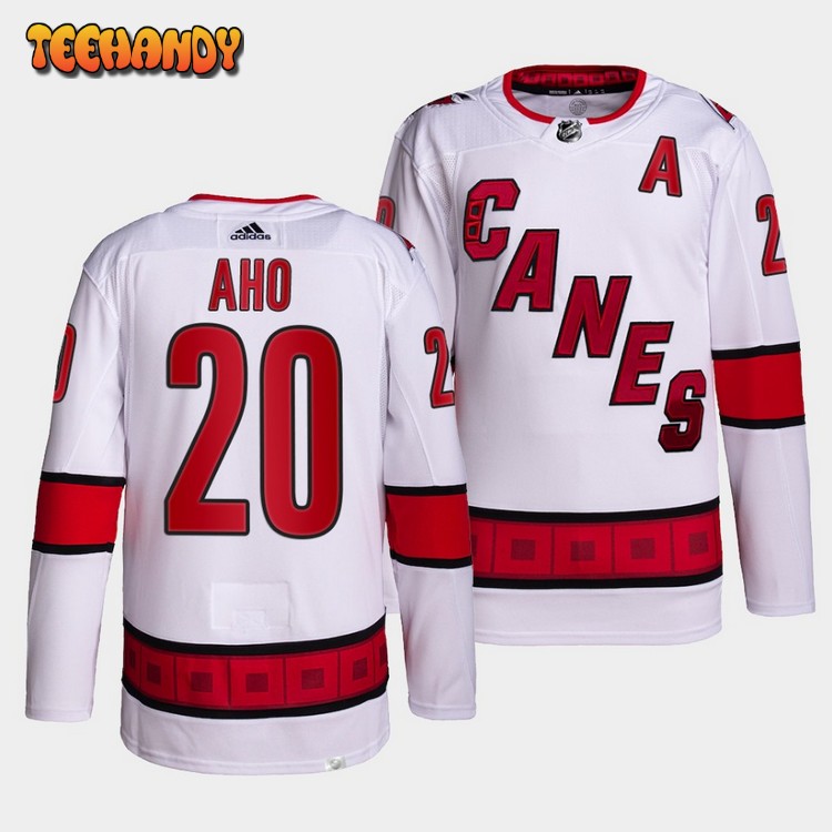 Carolina Hurricanes Sebastian Aho Away White Jersey