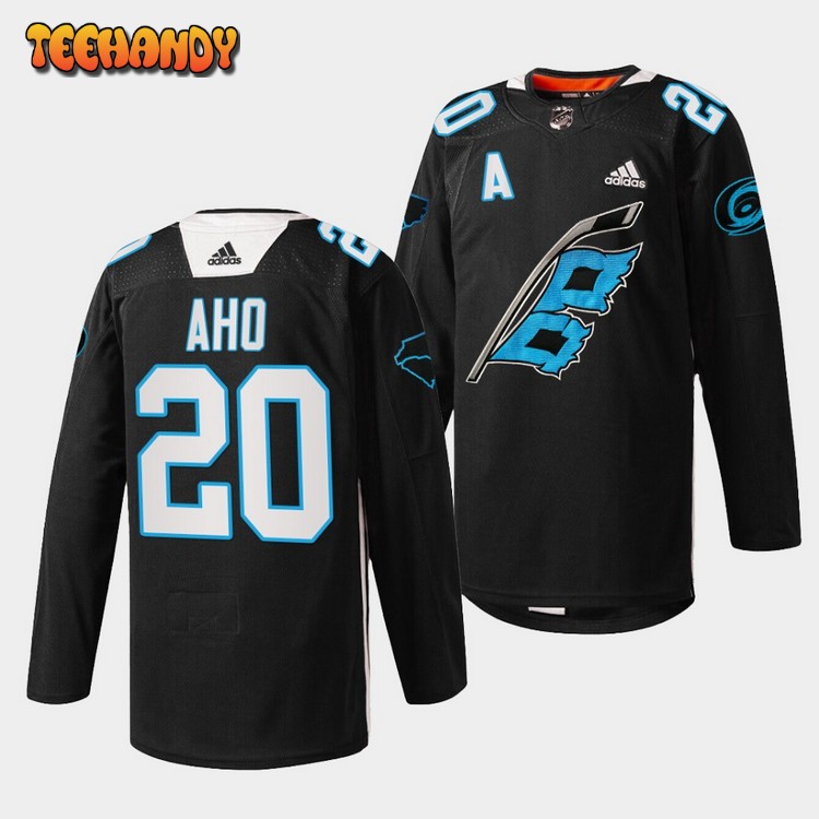 Carolina Hurricanes Sebastian Aho Panthers Night Black Jersey