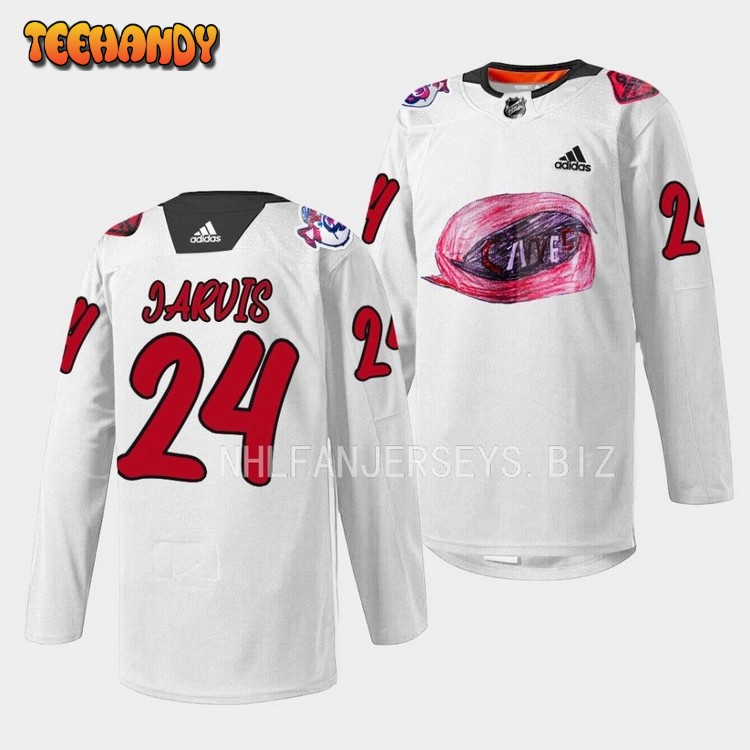 Carolina Hurricanes Seth Jarvis 2023 Kids Day White Jersey