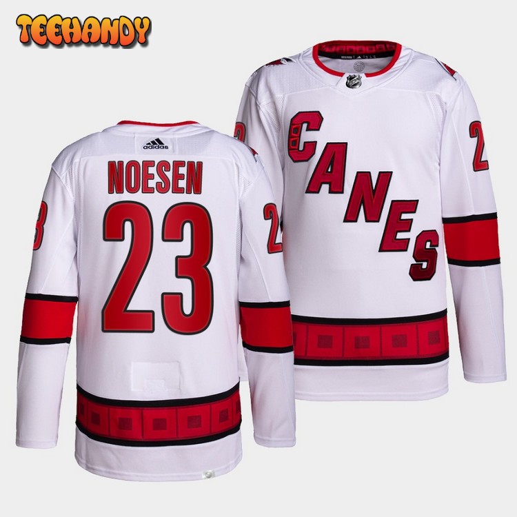 Carolina Hurricanes Stefan Noesen Away White Jersey