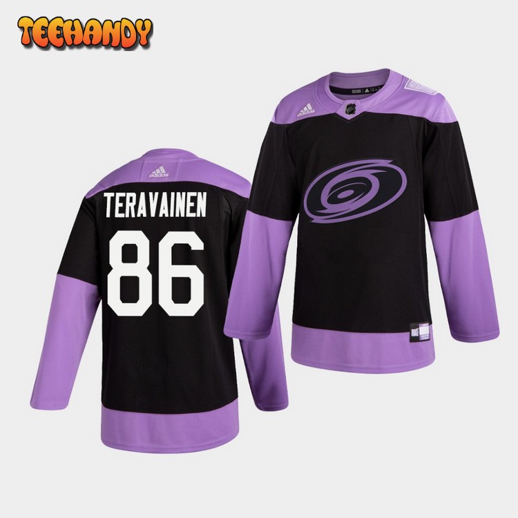 Carolina Hurricanes Teuvo Teravainen Hockey Fights Cancer Practice Jersey