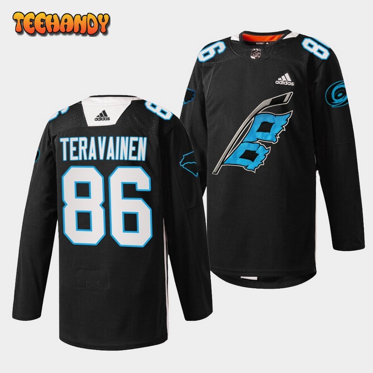 Carolina Hurricanes Teuvo Teravainen Panthers Night Black Jersey