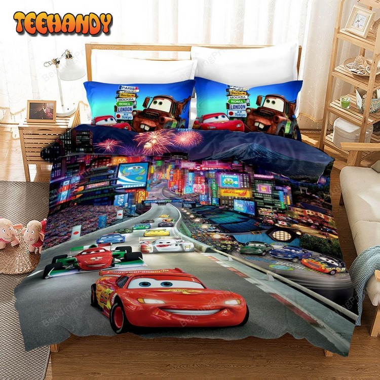 Cars On The Race Cars Animated Movie 3d Printed Bedding Set