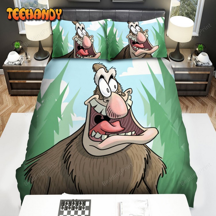 Cartoon Bigfoot Funny Emotion Spread Duvet Cover Bedding Sets