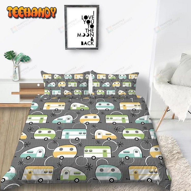 Cartoon Car Bed Sheets Duvet Cover Bedding Set