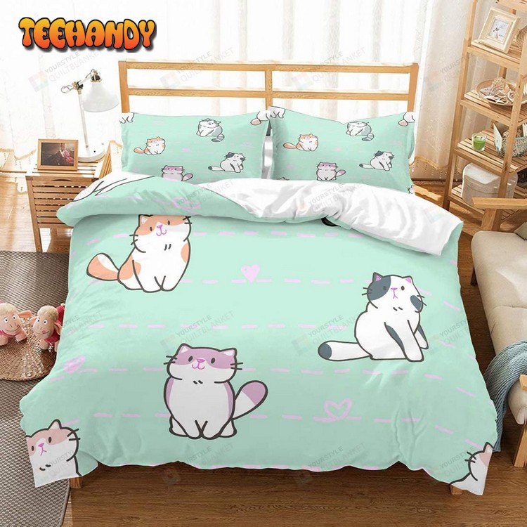 Cartoon Cats Bedding Set Spread Comforter Bedding Sets