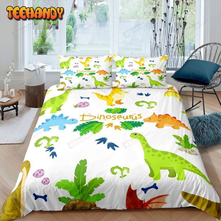 Cartoon Dinosaurs Bed Sheets Duvet Cover Bedding Set