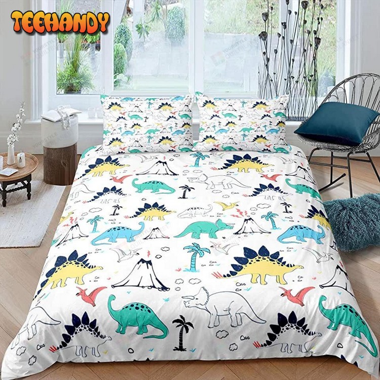 Cartoon Dinosaurs Bed Sheets Duvet Cover Bedding Sets