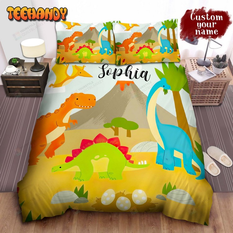 Cartoon Dinosaurs Bed Sheets Spread Comforter Duvet Cover Bedding Sets