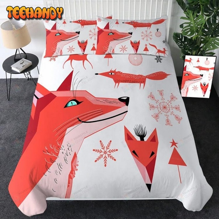 Cartoon Fox Pattern Bed Sheets Duvet Cover Bedding Set