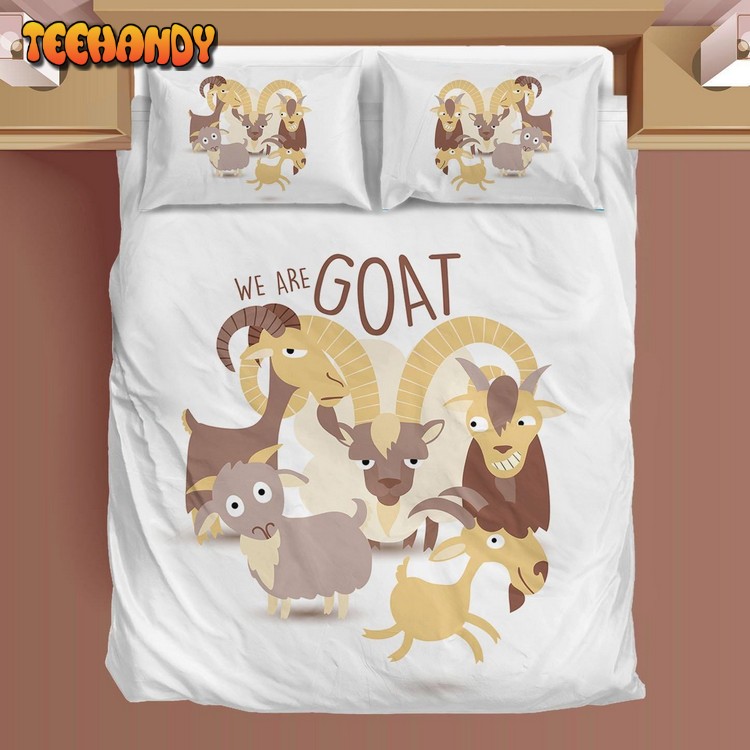 Cartoon Goats We Are Goat Bedding Set Spread Comforter Bedding Sets