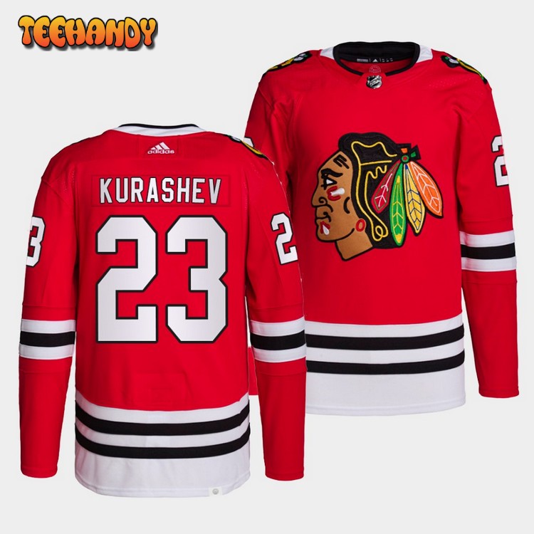 Chicago Blackhawks Philipp Kurashev Home Red Jersey