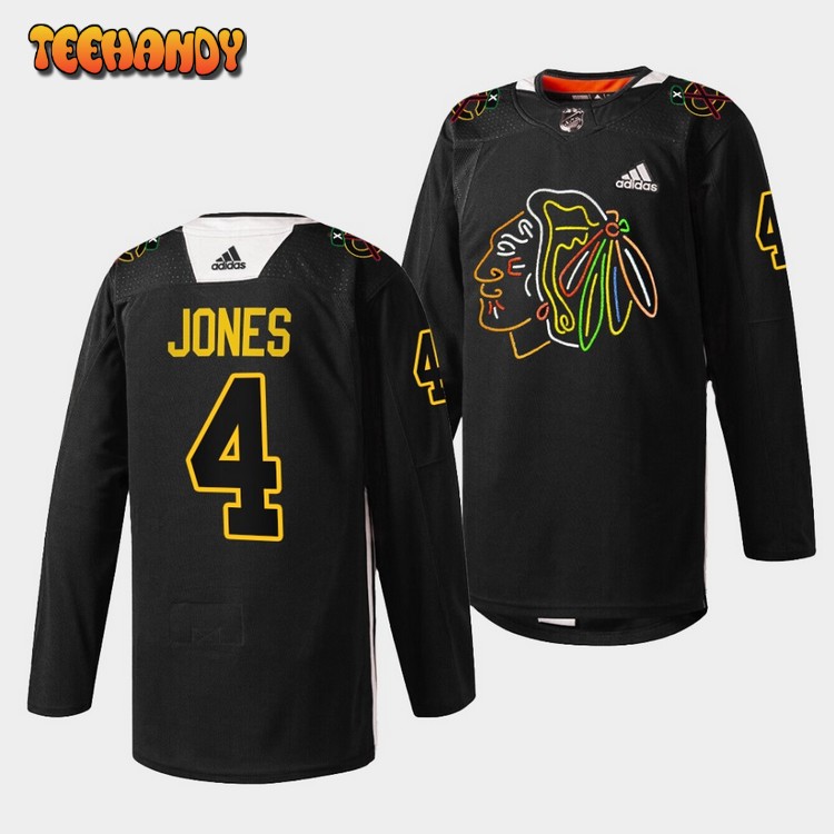 Chicago Blackhawks Seth Jones Foundation Night Black Jersey