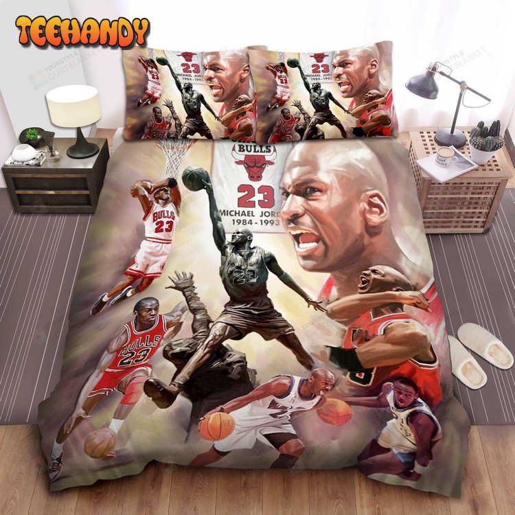 Chicago Bulls Michael Jordan Epic Moments In Career Bedding Sets