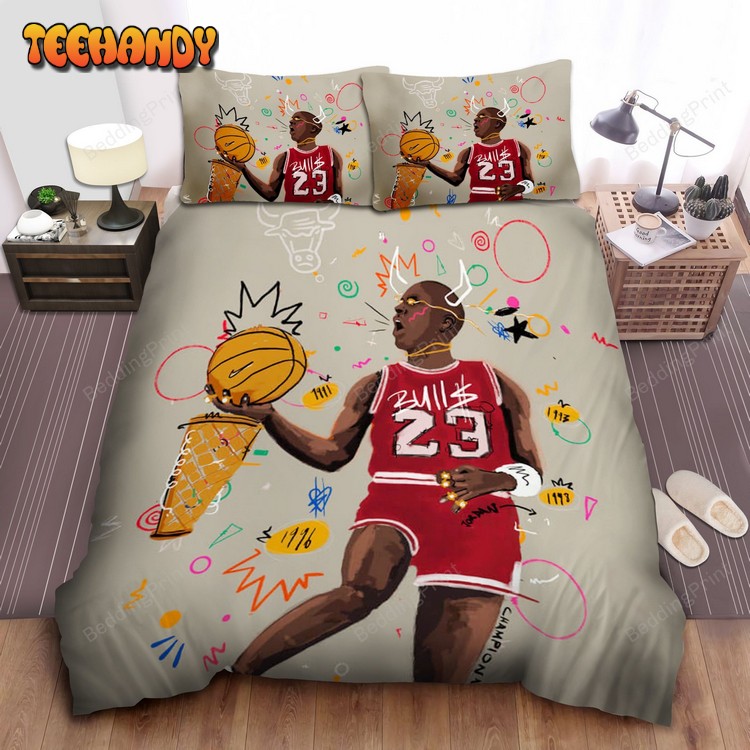 Chicago Bulls Michael Jordan The Goat Drawing Bedding Sets