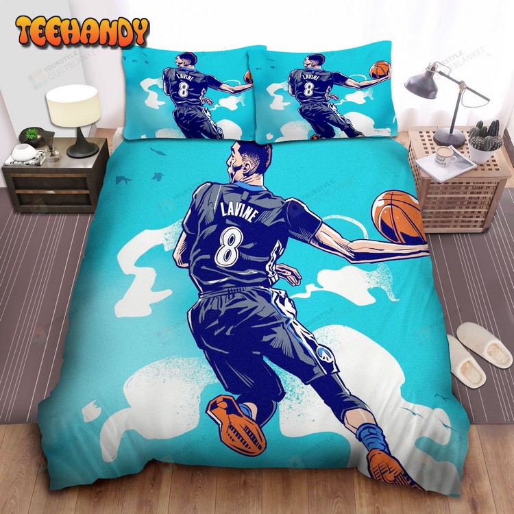 Chicago Bulls Zach Lavine Powerful Dunking Bedding Sets