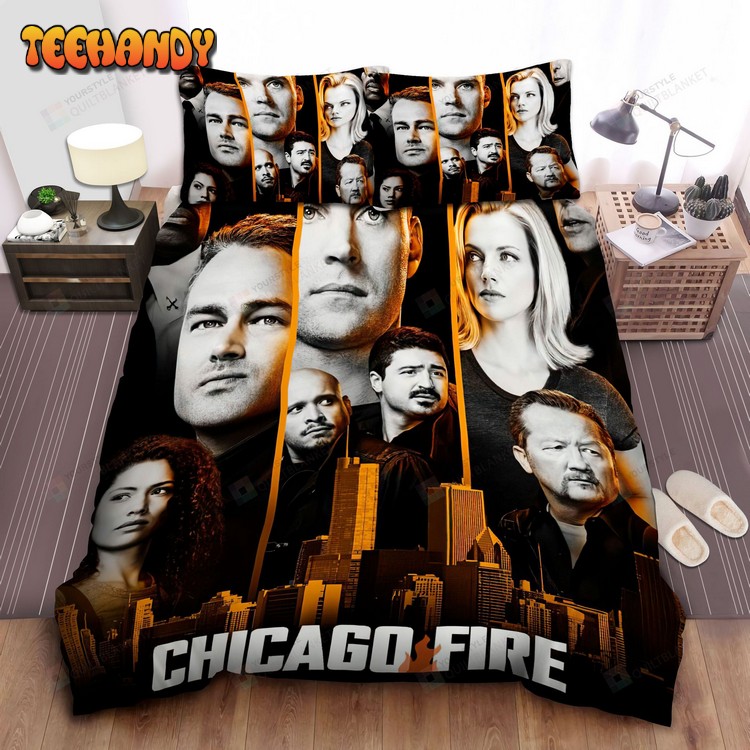 Chicago Fire Characters Poster Spread Comforter Bedding Sets