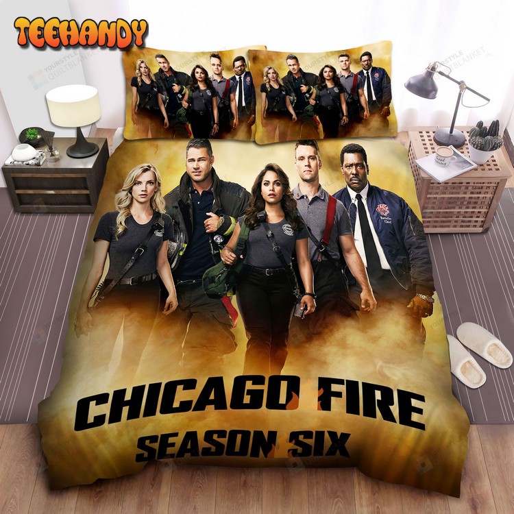 Chicago Fire Season Six Characters Digital Art Bedding Sets