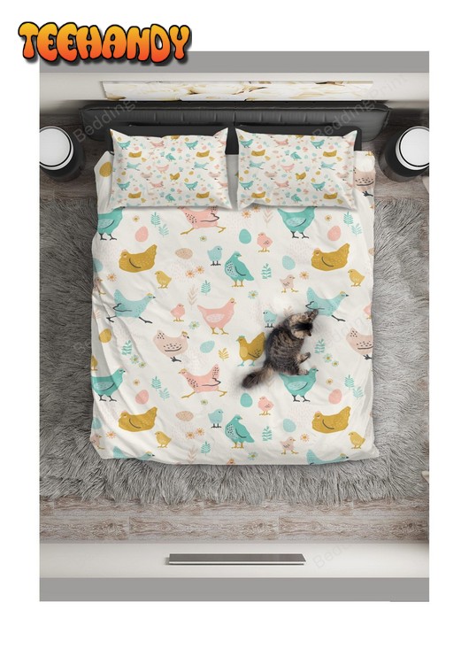 Chicken Hens And Eggs Bed Sheets Duvet Cover Bedding Sets