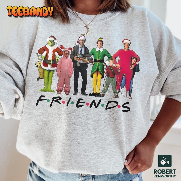 Christmas Friends Movie Sweatshirt, Christmas Movies Characters Sweatshirt