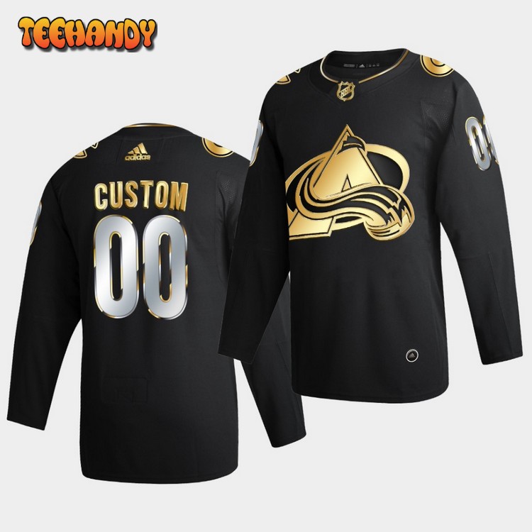 Colorado Avalanche Custom Golden Edition Limited Black Jersey