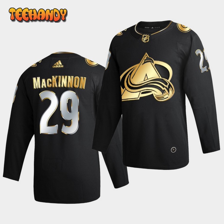 Colorado Avalanche Nathan Mackinnon Golden Edition Limited Black Jersey