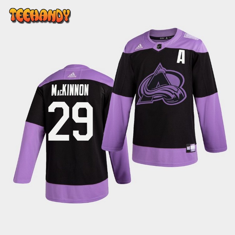 Colorado Avalanche Nathan MacKinnon Hockey Fights Cancer Jersey