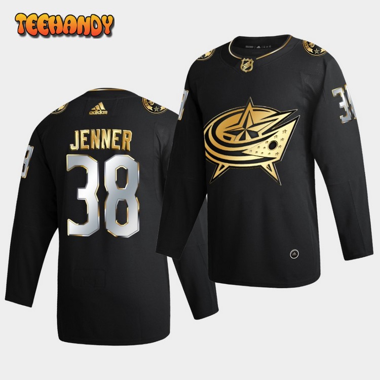 Columbus Blue Jackets Boone Jenner Golden Edition Limited Black Jersey