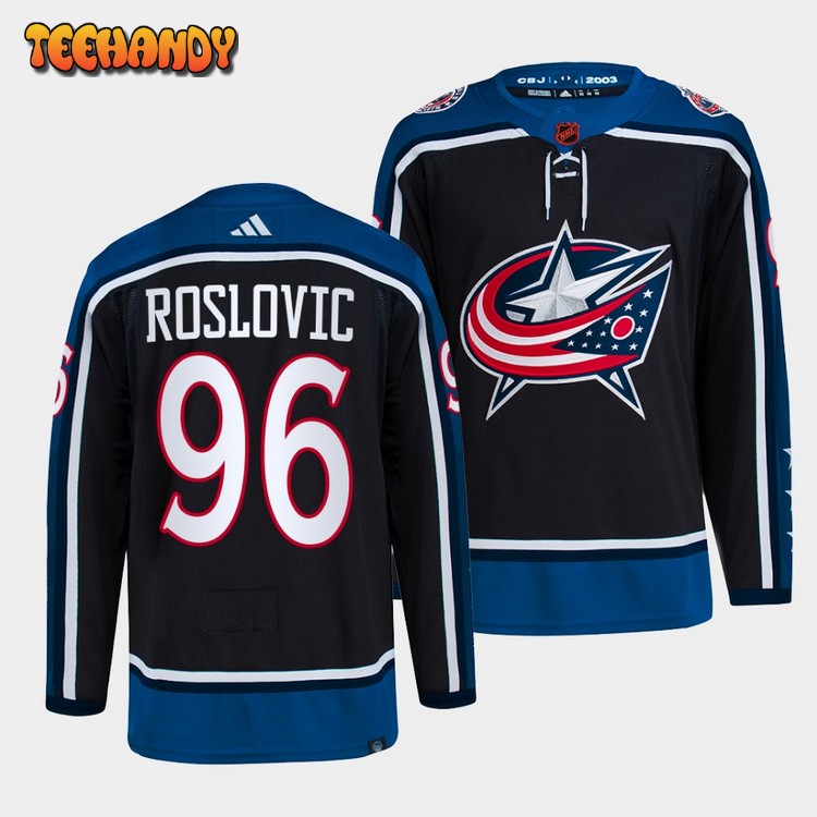 Columbus Blue Jackets Jack Roslovic Reverse Navy Jersey