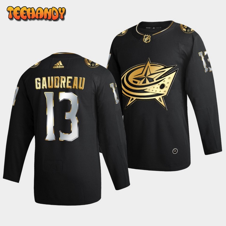 Columbus Blue Jackets Johnny Gaudreau Golden Edition Black Jersey