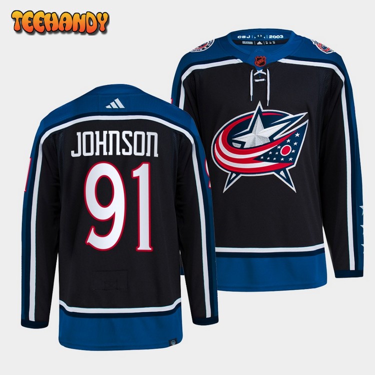 Columbus Blue Jackets Kent Johnson Reverse Navy Jersey