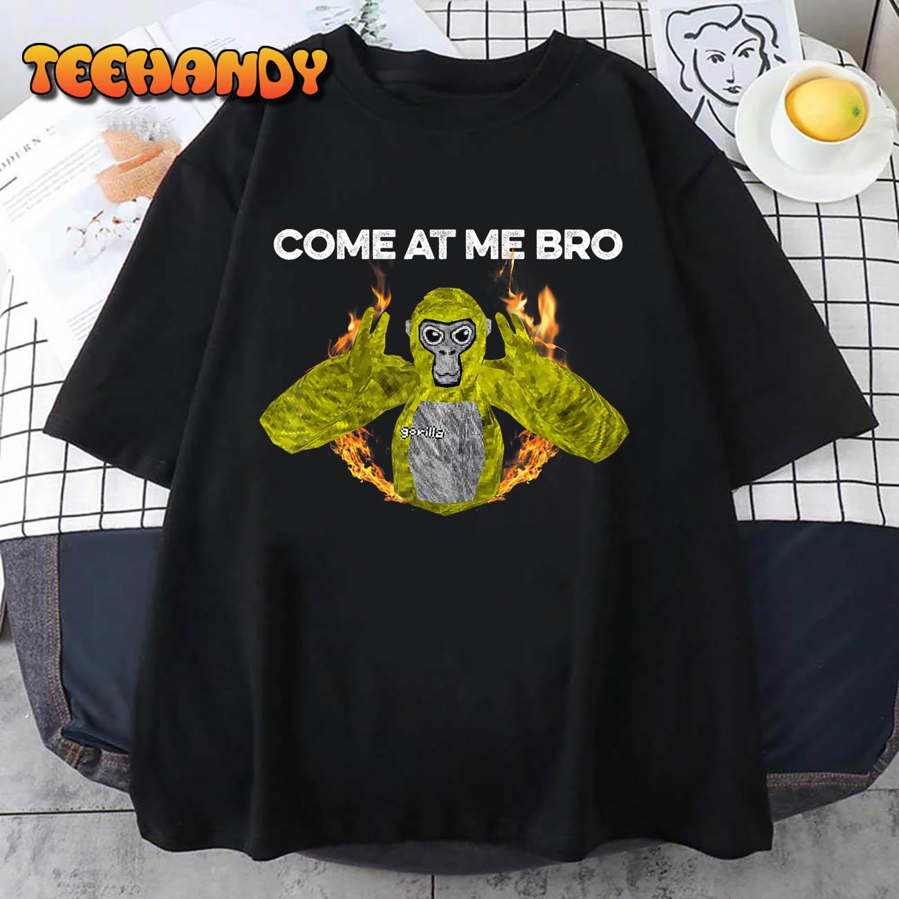 Come at me bro Gorilla Monke Tag VR Gamer for Kids, Adults T-Shirt