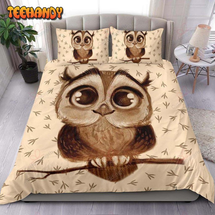 Cute Owl Bedding Set (Duvet Cover and Pillow Cases)