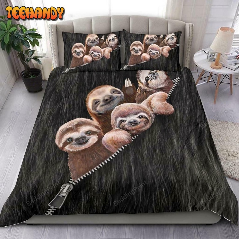 Cute Sloth Duvet Cover Bedding Set