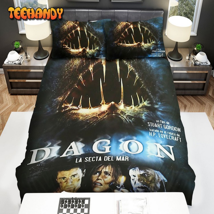 Dagon La Secta Del Mar Movie Poster Duvet Cover Bedding Sets