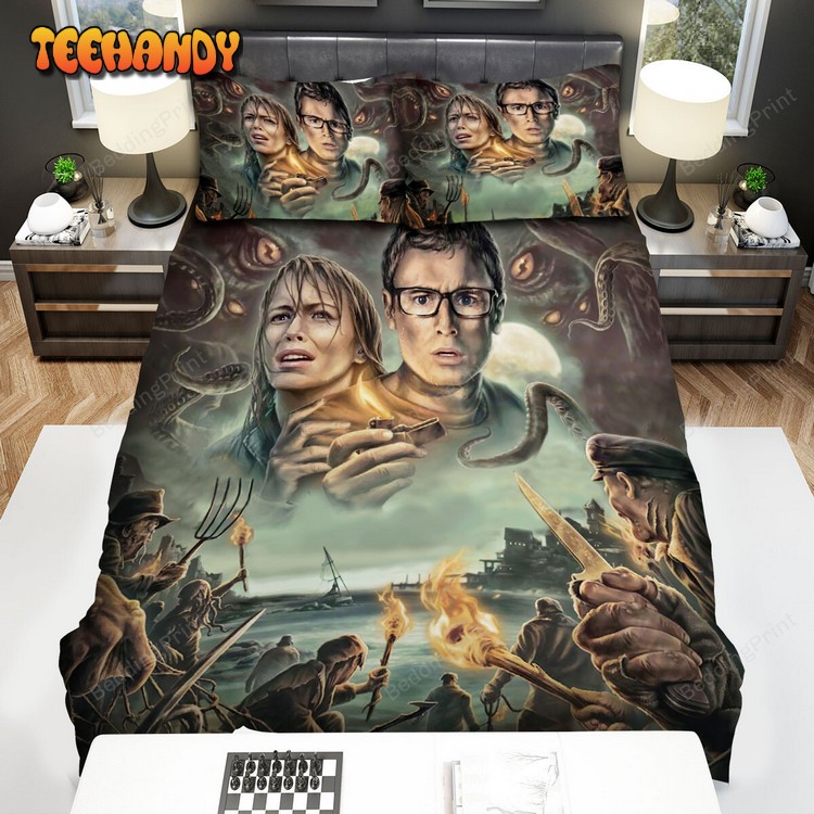 Dagon Portrait Of Two Main Actors With Fire Poster Bedding Sets