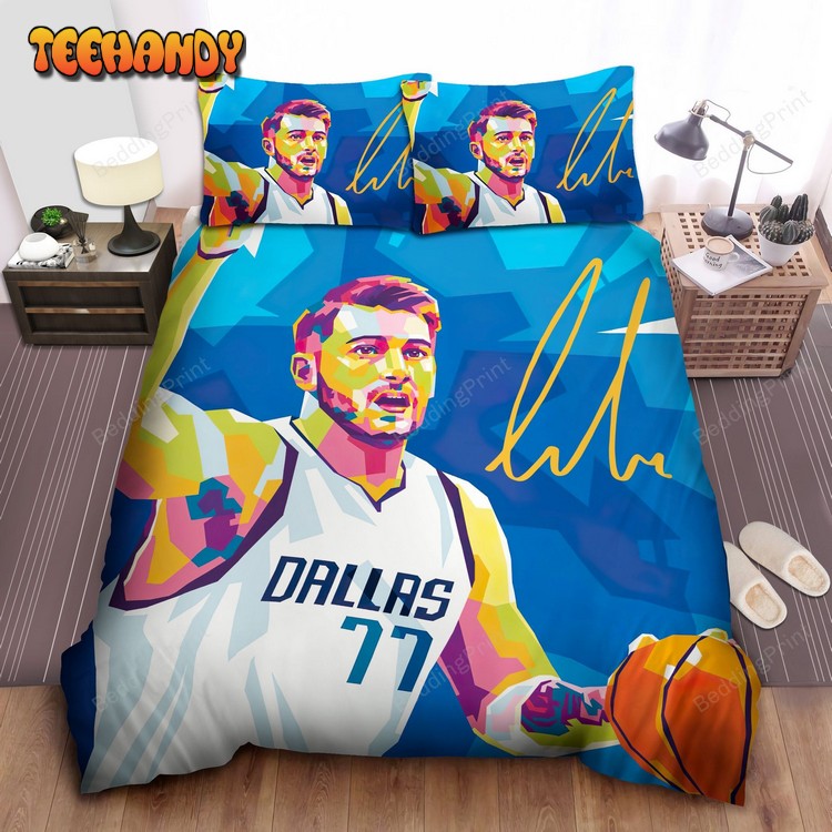 Dallas Mavericks Luka Don Wedha’s Pop Art Portraits Bedding Sets